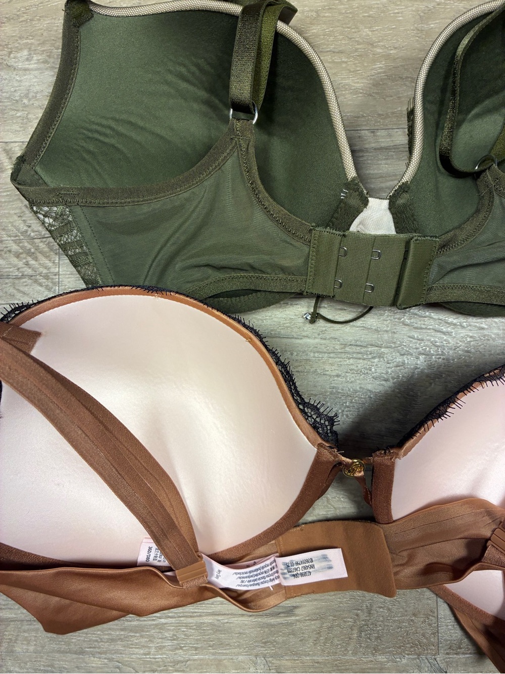 Victoria Secret 2 Satin Lace Underwired Push Up Bras - Picture 9 of 13